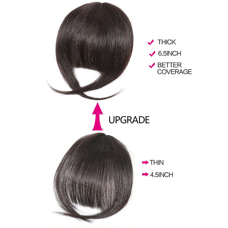 YYONG Bangs Hair Clip In Bangs Real Human Hair French Bangs
