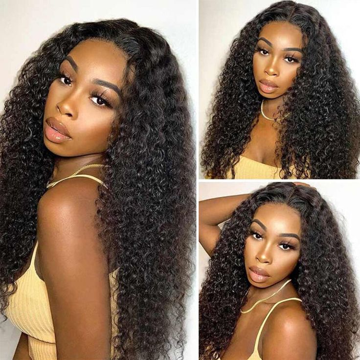 YYONG Kinky Curly 4x4/ 5x5 Lace Closure Wigs Human Hair Wigs