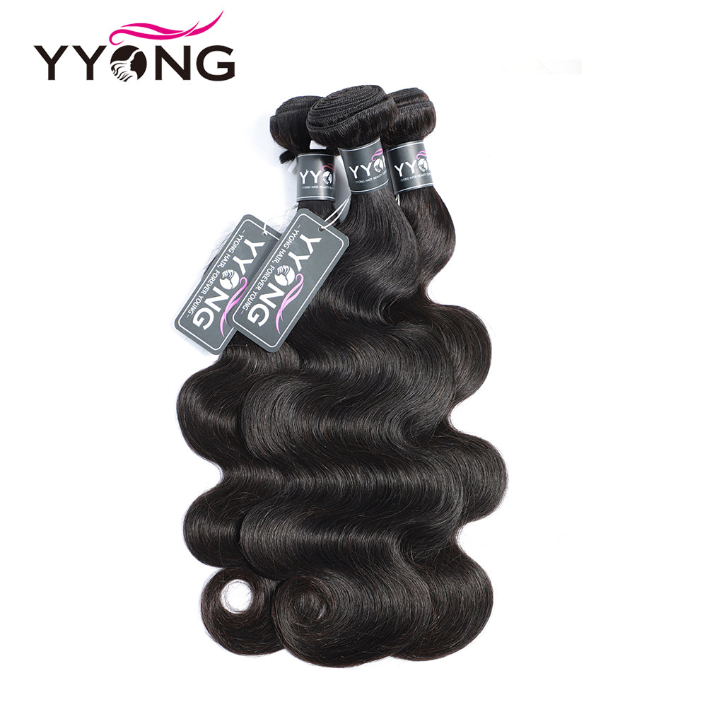 YYONG 3Pcs Body Wave Virgin Human Hair Bundles