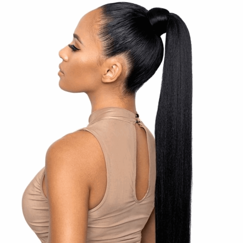 YYONG Straight Human Hair Ponytail Extensions