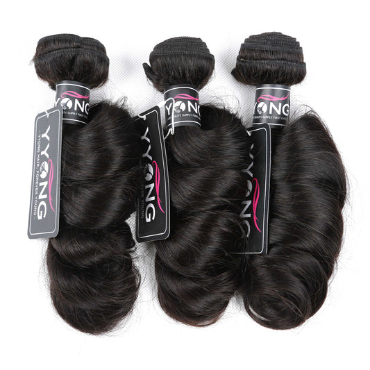 YYONG 3Pcs Loose Wave Virgin Human Hair Bundles