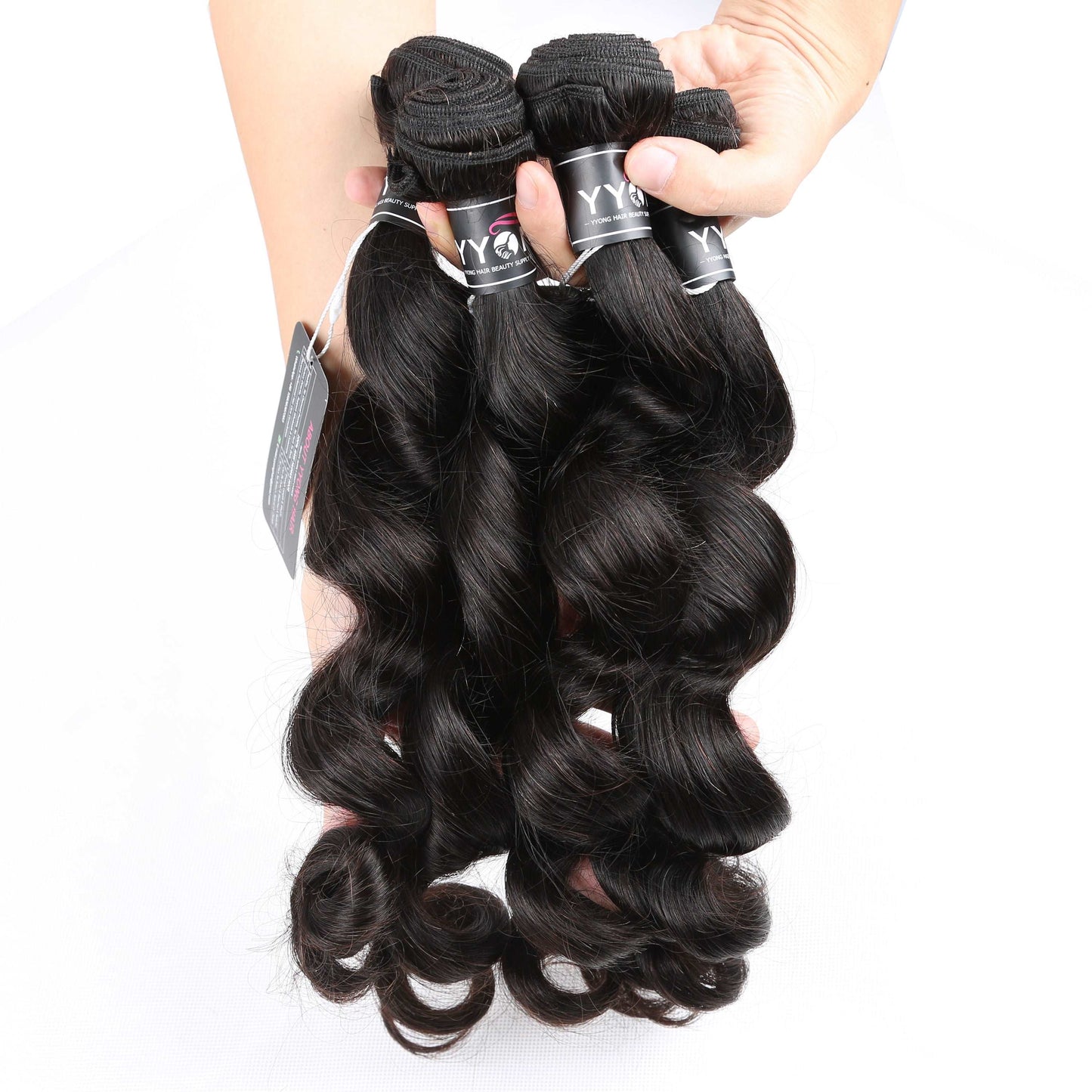 YYONG 3Pcs Loose Wave Virgin Human Hair Bundles
