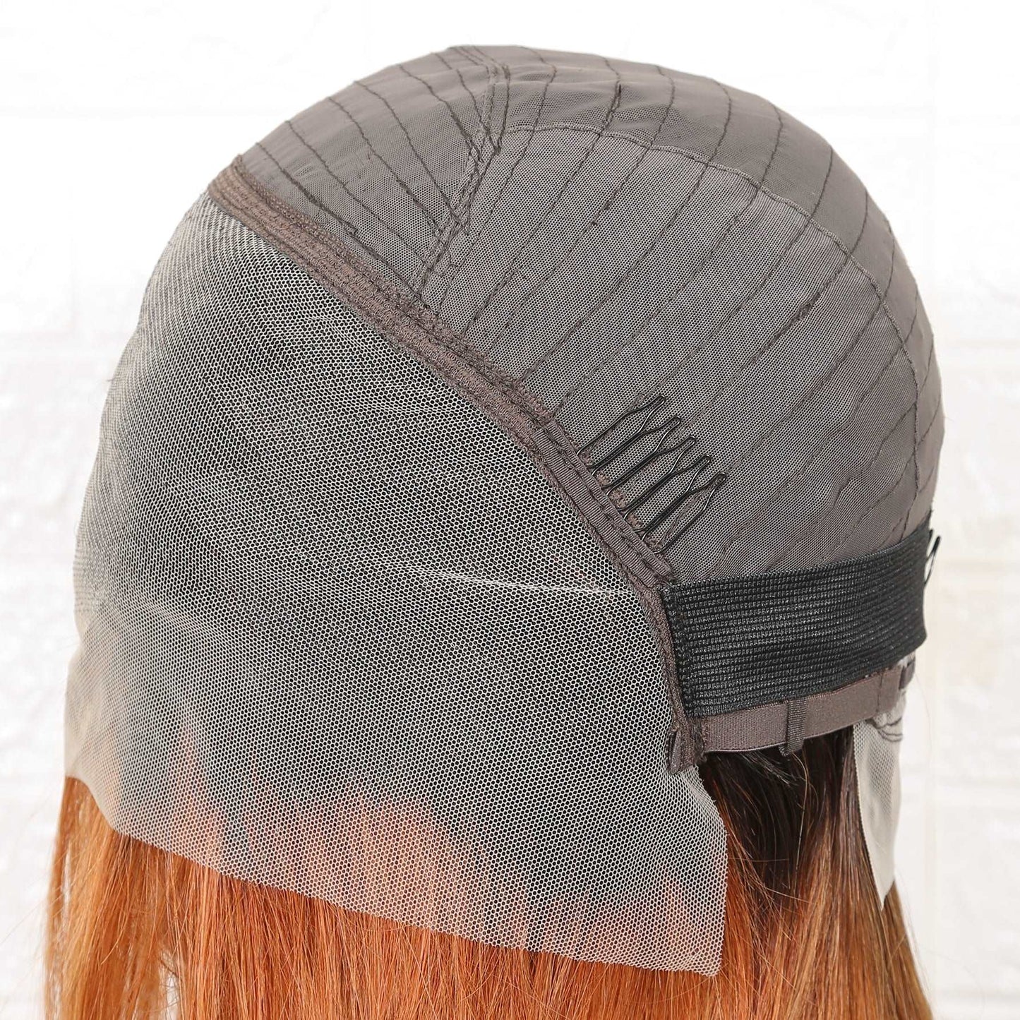 YYONG Dark Root Brown Straight Short Bob Wigs 13x4 Lace Front Wigs Human Hair