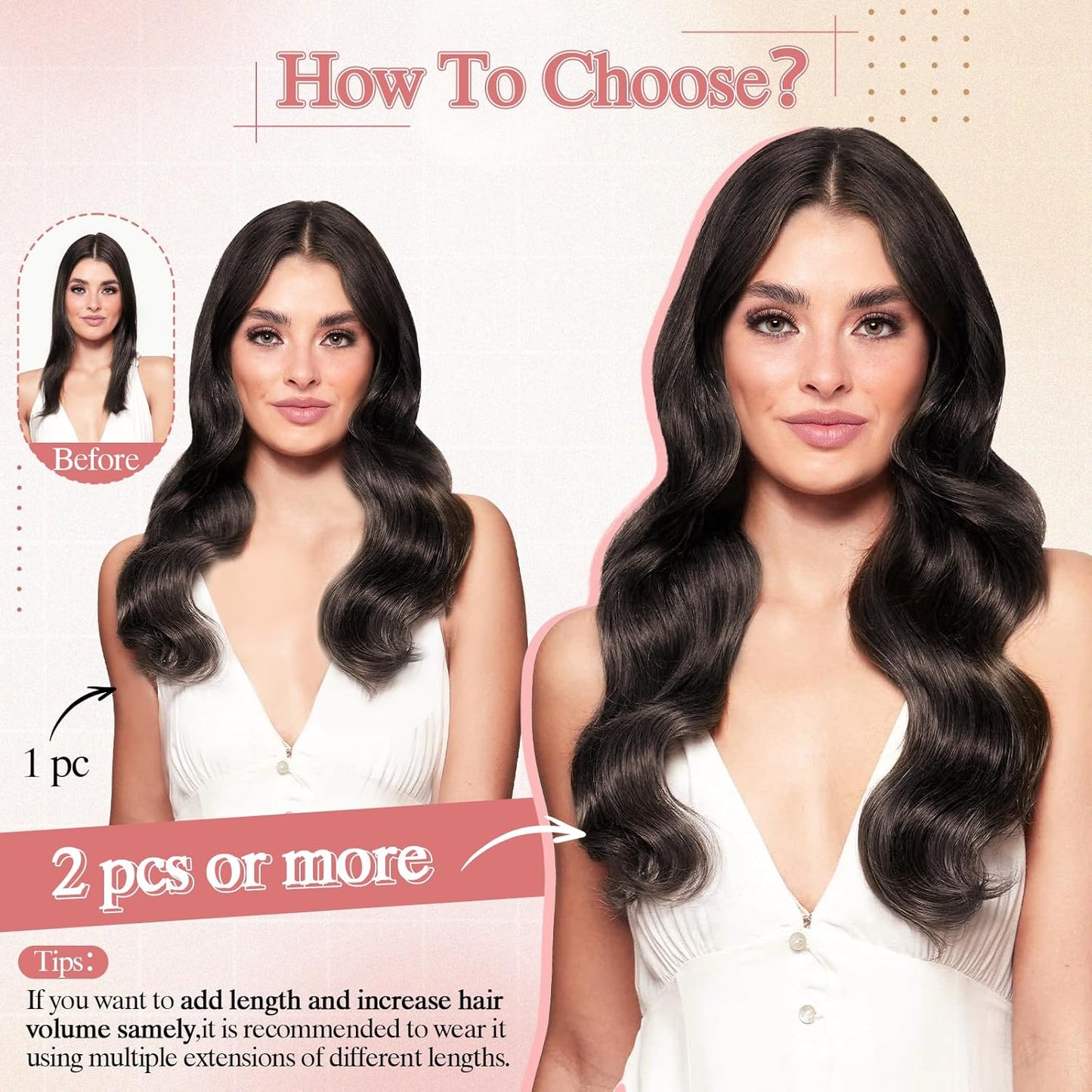 YYONG U Part Straight Clip In Hair Extensions 100% Real Remy Human Hair 8-24 Inch