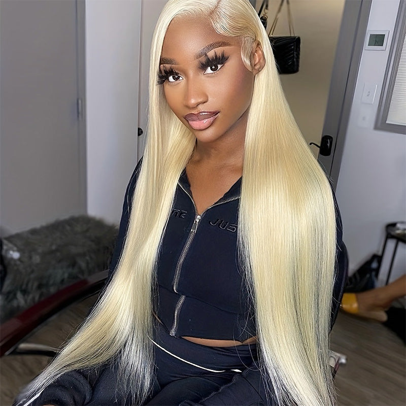YYONG #613 Blonde Straight 13x4 Lace Front Wigs Human Hair Wigs