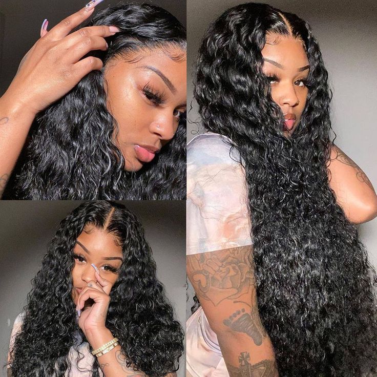 YYONG Water Wave 4x4/ 5x5 Lace Closure Wigs Human Hair Wigs
