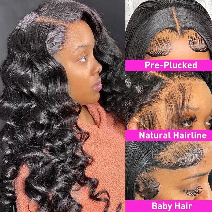 YYONG Loose Deep Wave 4x4/ 5x5 Lace Closure Wigs Human Hair Wigs