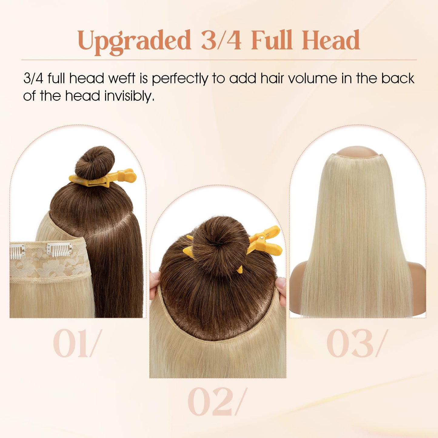 YYONG U Part Straight Clip In Hair Extensions 100% Real Remy Human Hair 8-24 Inch