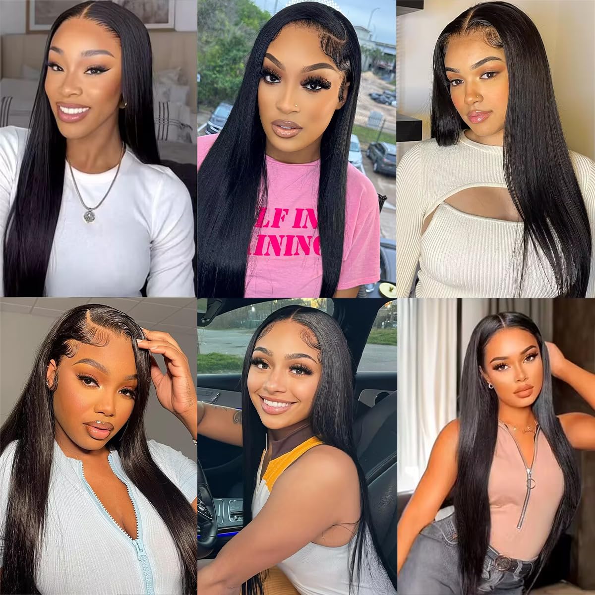 YYONG Glueless Straight Human Hair Wigs for Women 4x4/ 5x5 Lace Closure Wigs Pre Plucked Pre Cut Lace Closure Wigs Bleached Knots
