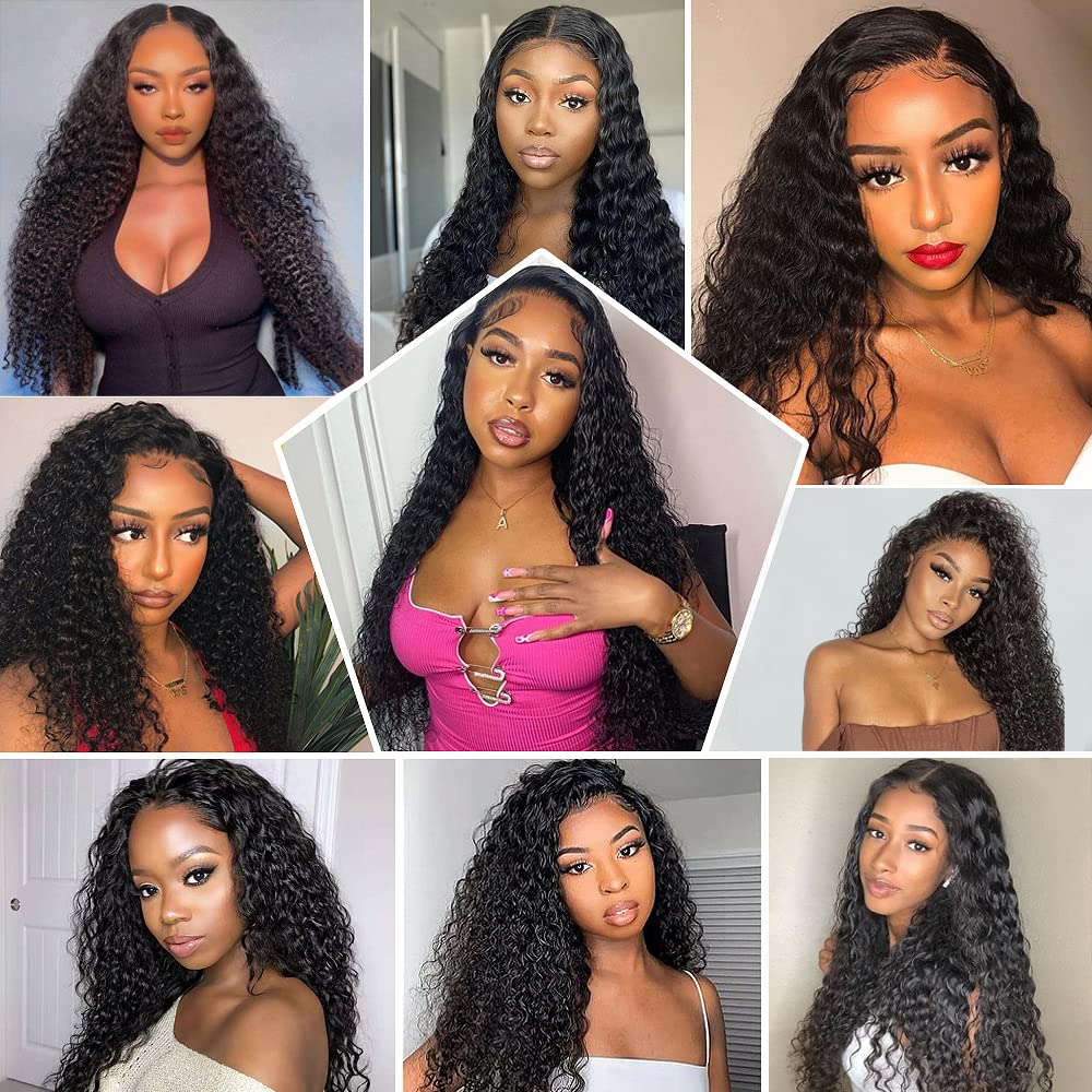 YYONG Deep Wave 13x6 Lace Front Wigs Human Hair Wigs