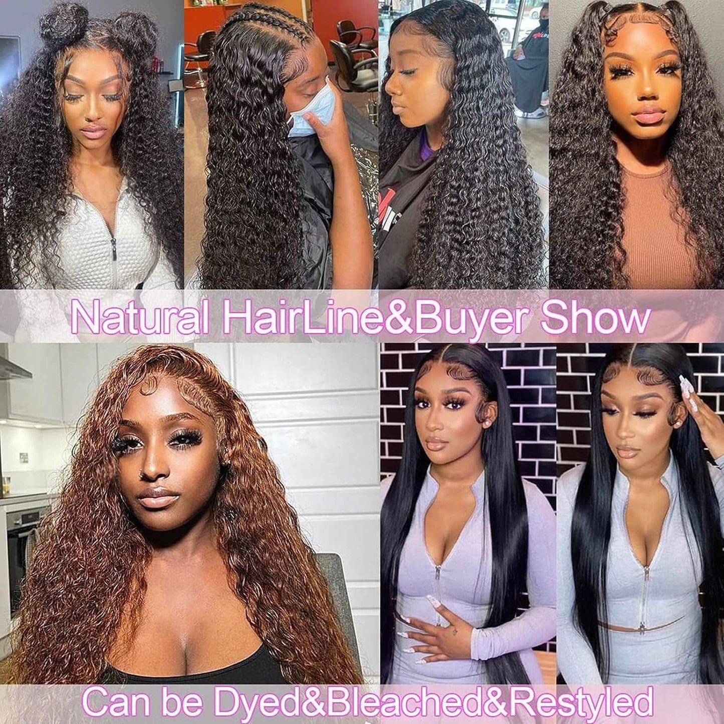 YYONG Deep Wave 13x6 Lace Front Wigs Human Hair Wigs