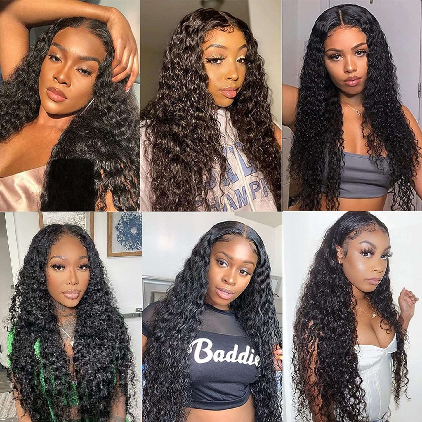 YYONG Deep Wave 4x4/ 5x5 Lace Closure Wigs Human Hair Wigs