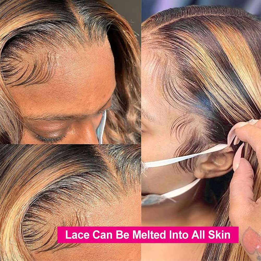 YYONG P4/27 Color Straight 13x4 Lace Front Wig Human Hair Wigs