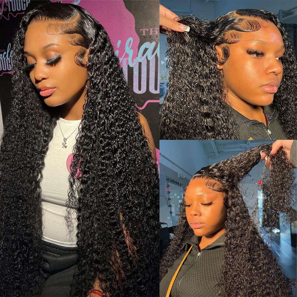 YYONG Kinky Curly 13x4 Lace Front Wigs Human Hair Wigs