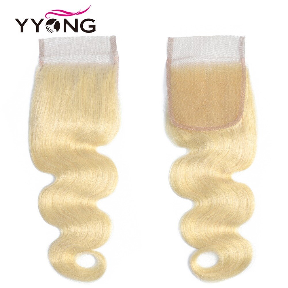YYONG #613 Blonde Body Wave 3 Bundles With Closure 100% Human Hair