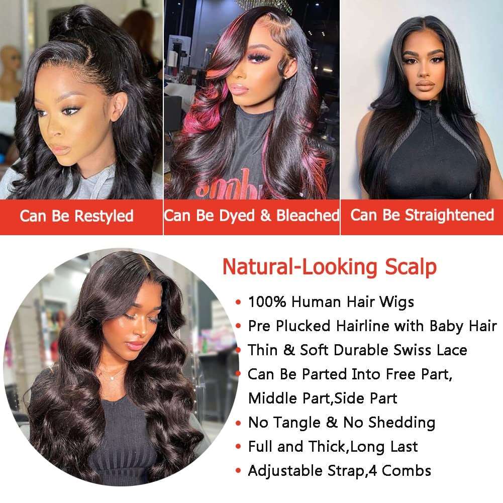 YYONG Loose Deep Wave 13x4 Lace Front Wigs Human Hair Wig