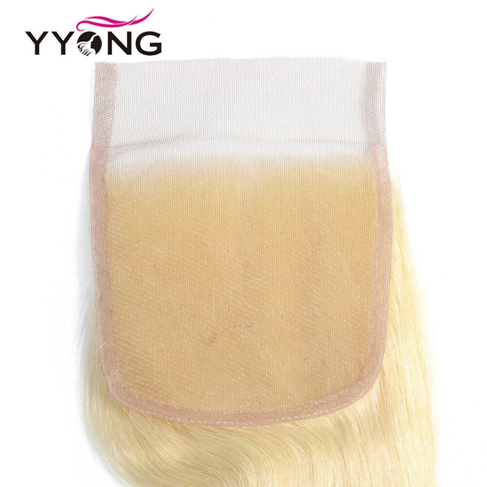YYONG #613 Blonde Body Wave 3 Bundles With Closure 100% Human Hair