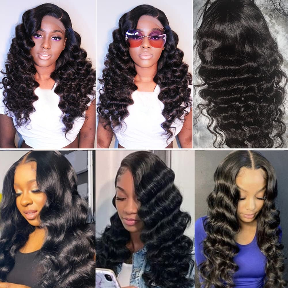 YYONG Loose Deep Wave 13x4 Lace Front Wigs Human Hair Wig