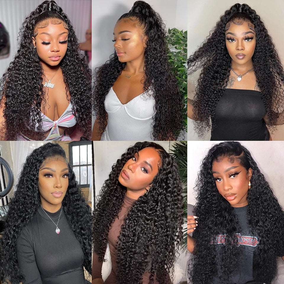 YYONG Deep Wave Hair 3 Bundles With Closure 100% Human Hair
