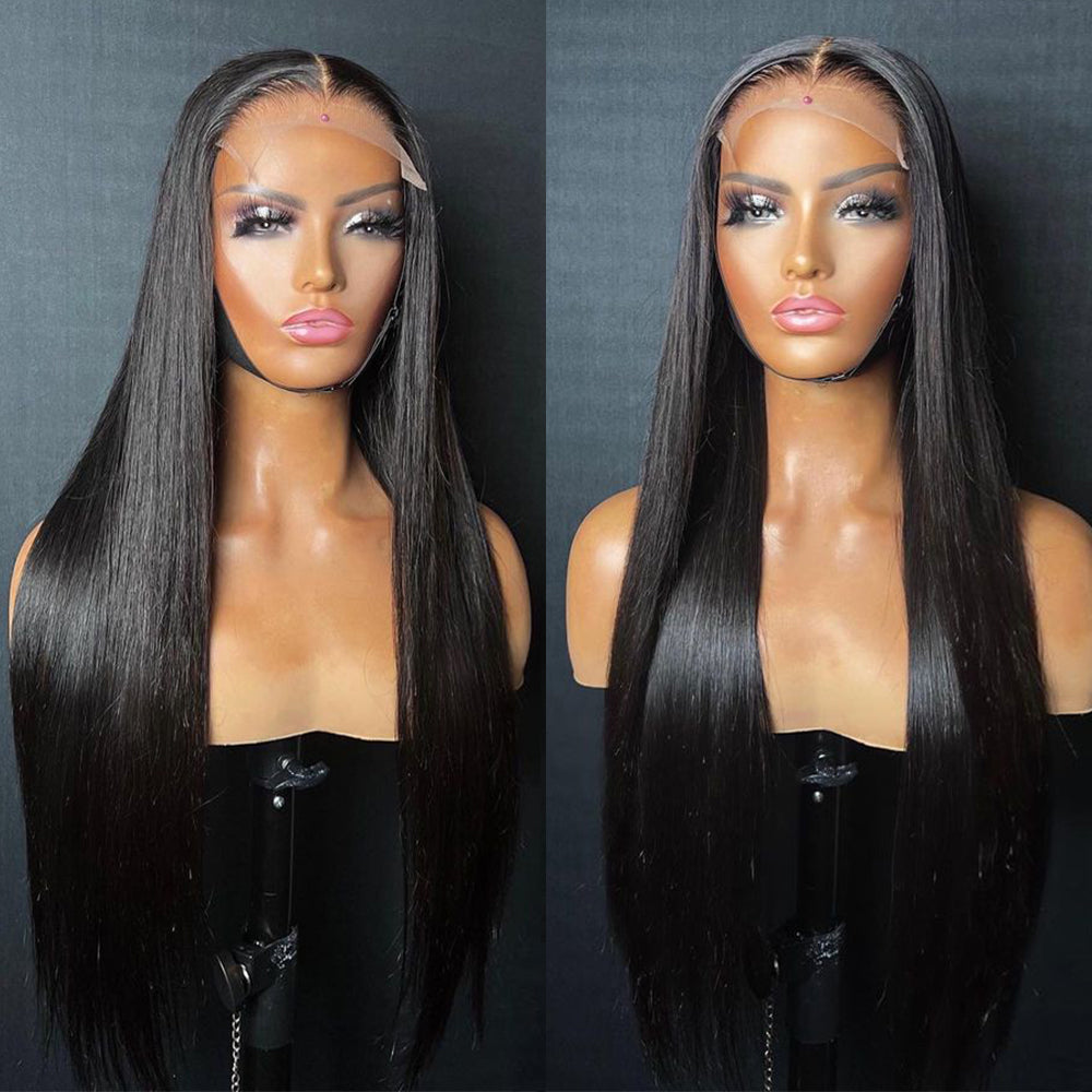 YYONG Straight 4x4/ 5x5 Lace Closure Wigs Human Hair Wigs