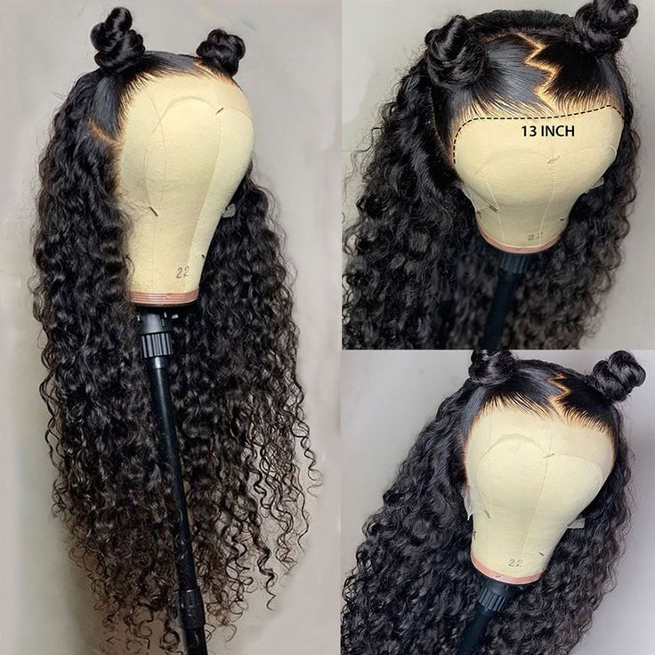 YYONG Kinky Curly 13x6 Lace Front Wigs Human Hair Wigs
