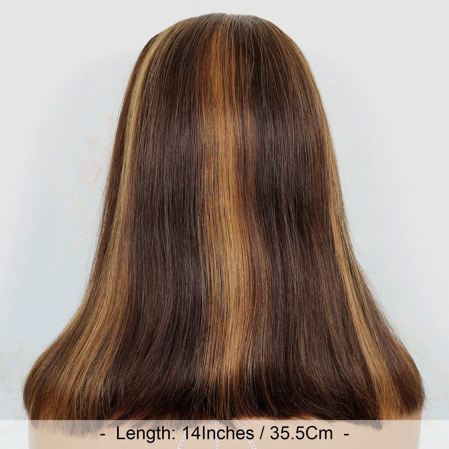YYONG P4/27 Highlight Color Straight 13x4 lace Front Short Bob Wigs Human Hair