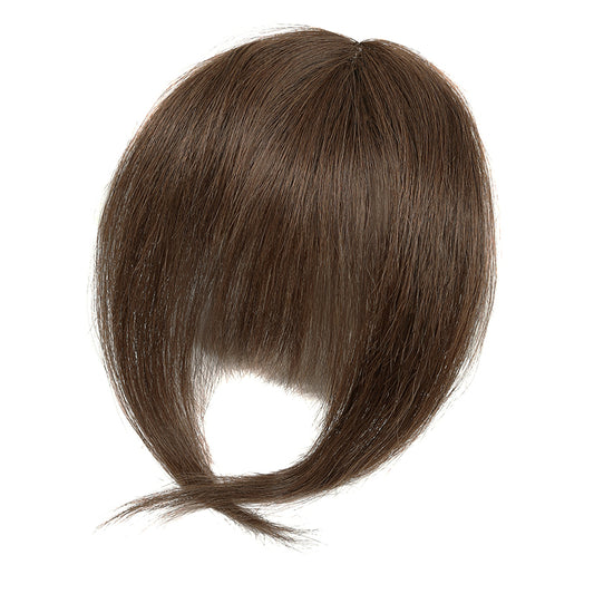 YYONG Bangs Hair Clip In Bangs Real Human Hair French Bangs Brown Color