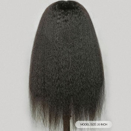 YYONG Kinky Straight 13x4 Lace Front Wigs Human Hair Wigs