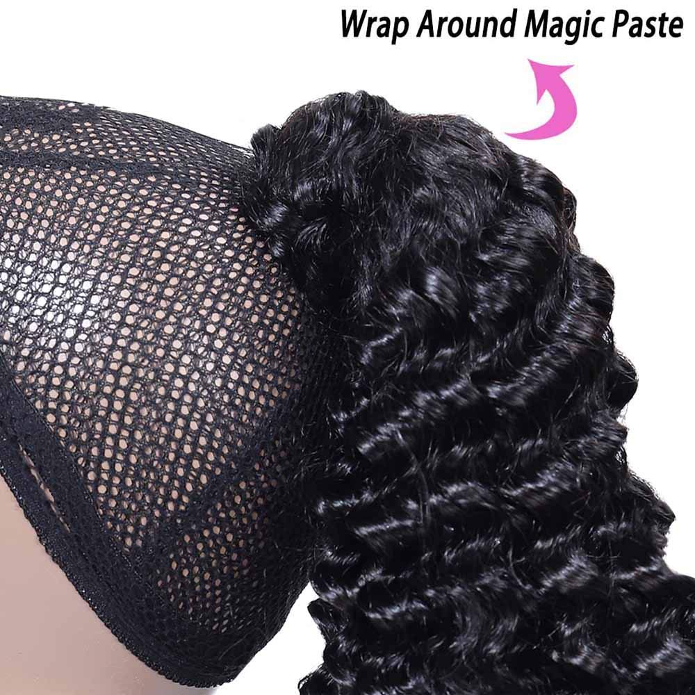 YYONG Curly Human Hair Ponytail Extensions