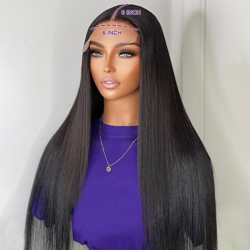 YYONG Straight Hair 6x6 Lace Closure Wigs Human Hair Wig