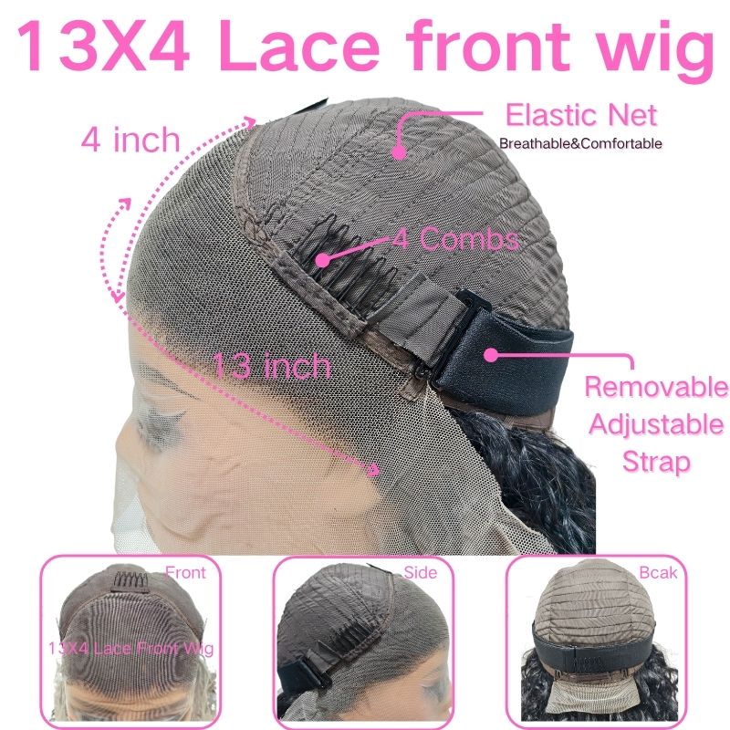 YYONG 8-16 Inch Highlight Bob Wig Human Hair 180 Density Highlight 13x4  Lace Front Wigs Omber P4/27 Human Hair Bob Wigs