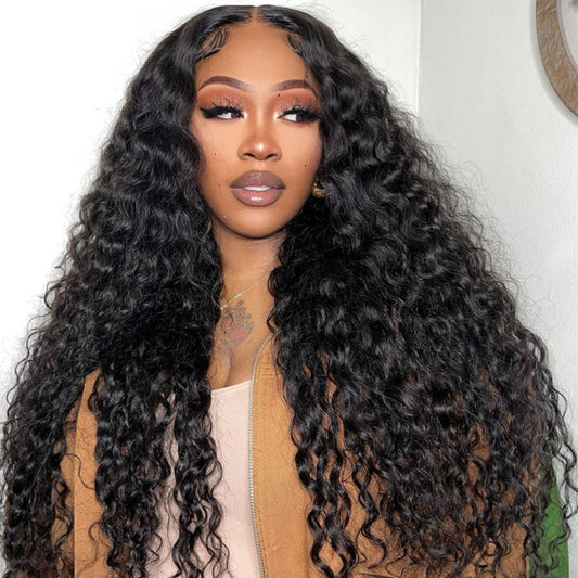 YYONG Deep Wave 13x4 Lace Front Wigs Human Hair Wig