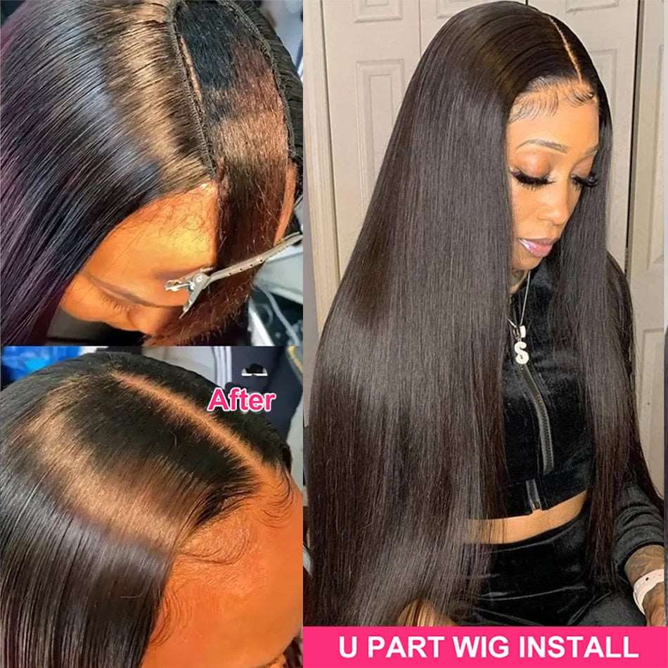 YYONG Straight Hair U Part Wigs Human Hair Wigs V part Wigs