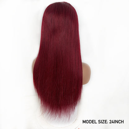 YYONG 99J Color Straight 13x4 Lace Front Wig Human Hair Wigs