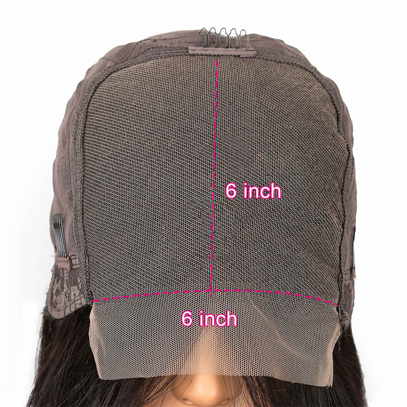 YYONG Straight Hair 6x6 Lace Closure Wigs Human Hair Wig