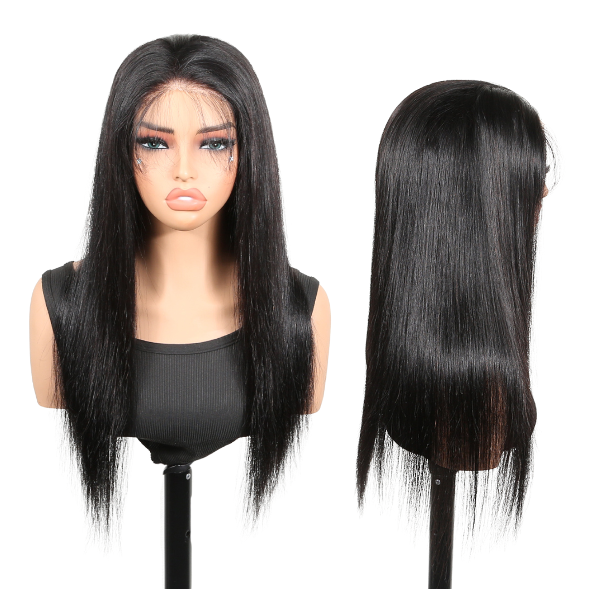 YYONG Glueless Straight Human Hair Wigs for Women 4x4/ 5x5 Lace Closure Wigs Pre Plucked Pre Cut Lace Closure Wigs Bleached Knots
