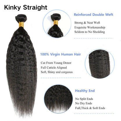 YYONG Human Hair 1 Bundle Straight/Body Wave/Deep Wave/Kinky Curly/Water Wave/Loose Deep Wave/Loose Wave/Kinky Straight/Afro Curly/Burmese Curly