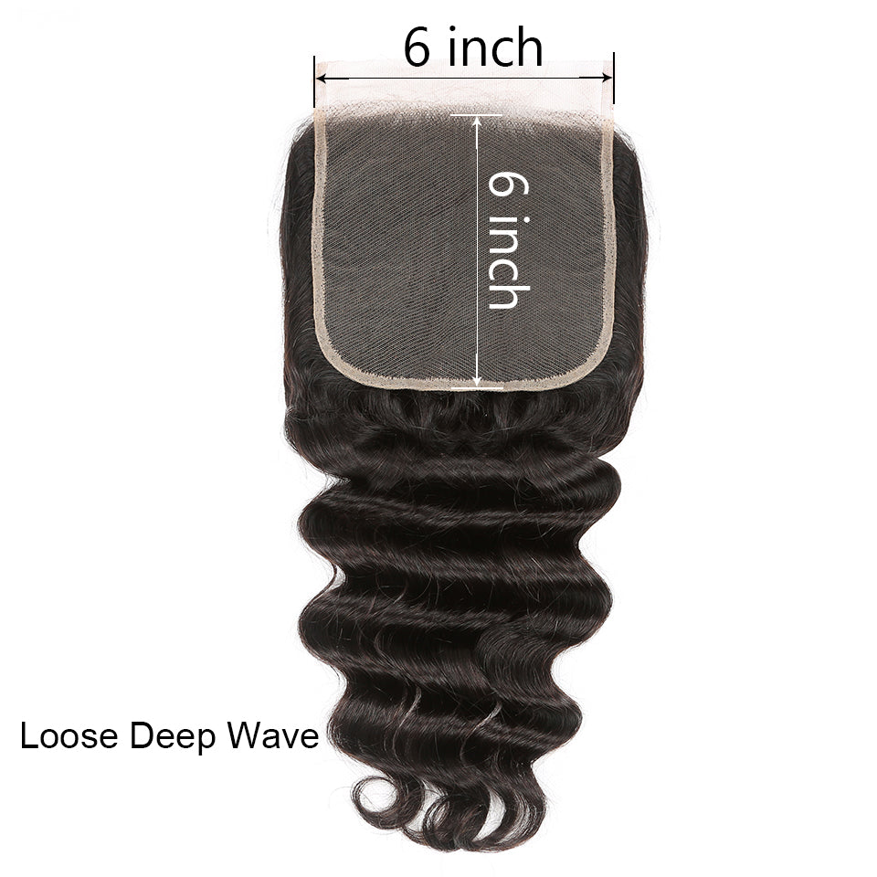 YYONG 6x6  Lace Closure Human Hair Closure