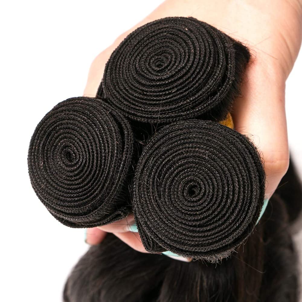 YYONG 3Pcs Straight Virgin Human Hair Bundles