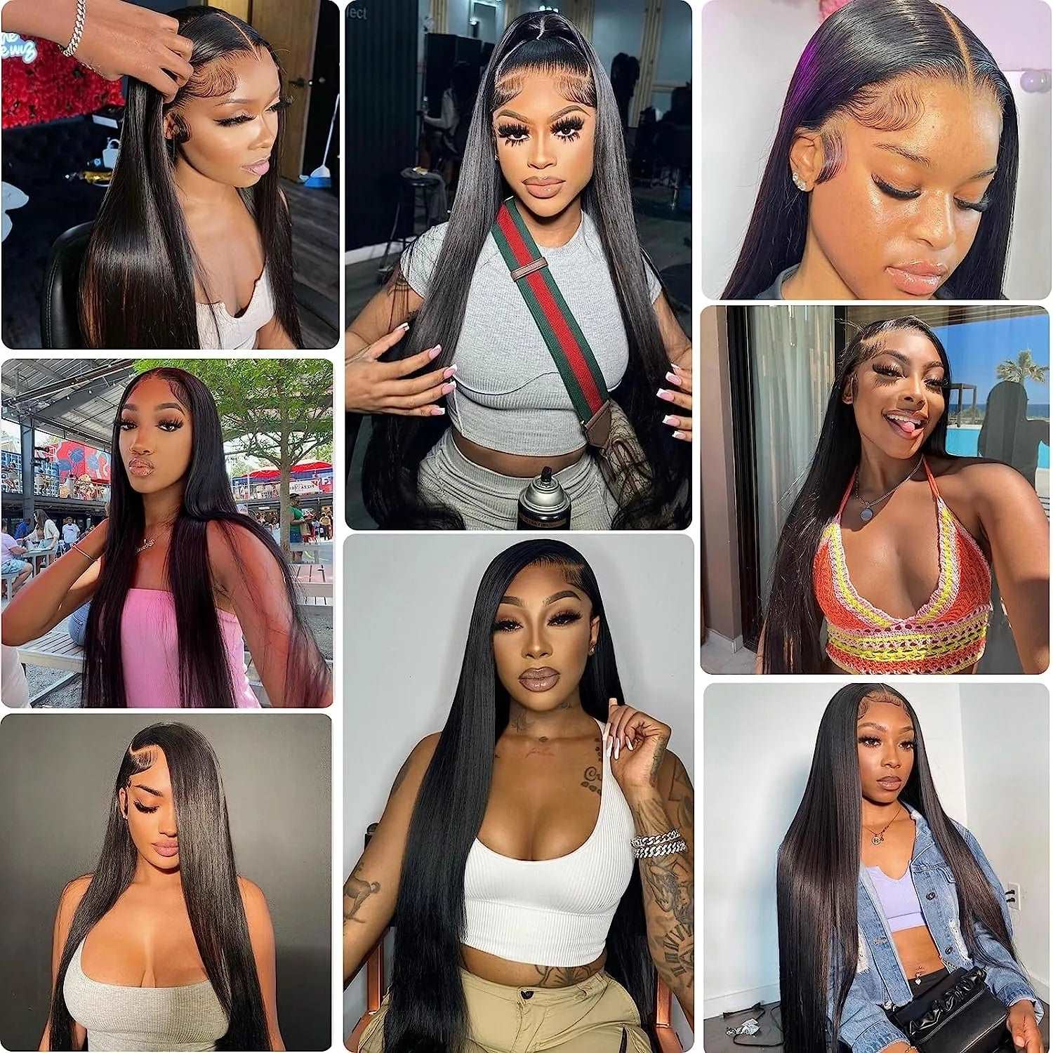 YYONG Straight Hair 13x4 Lace Front Wigs Human Hair Wig