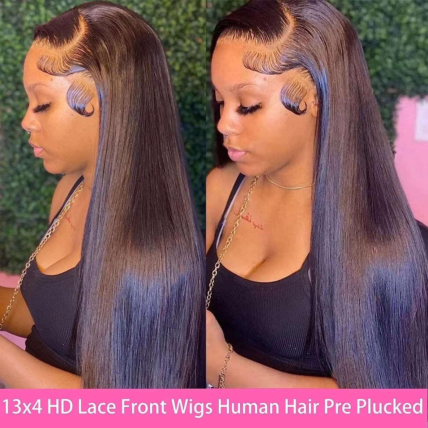 YYONG Straight Hair 13x4 Lace Front Wigs Human Hair Wig