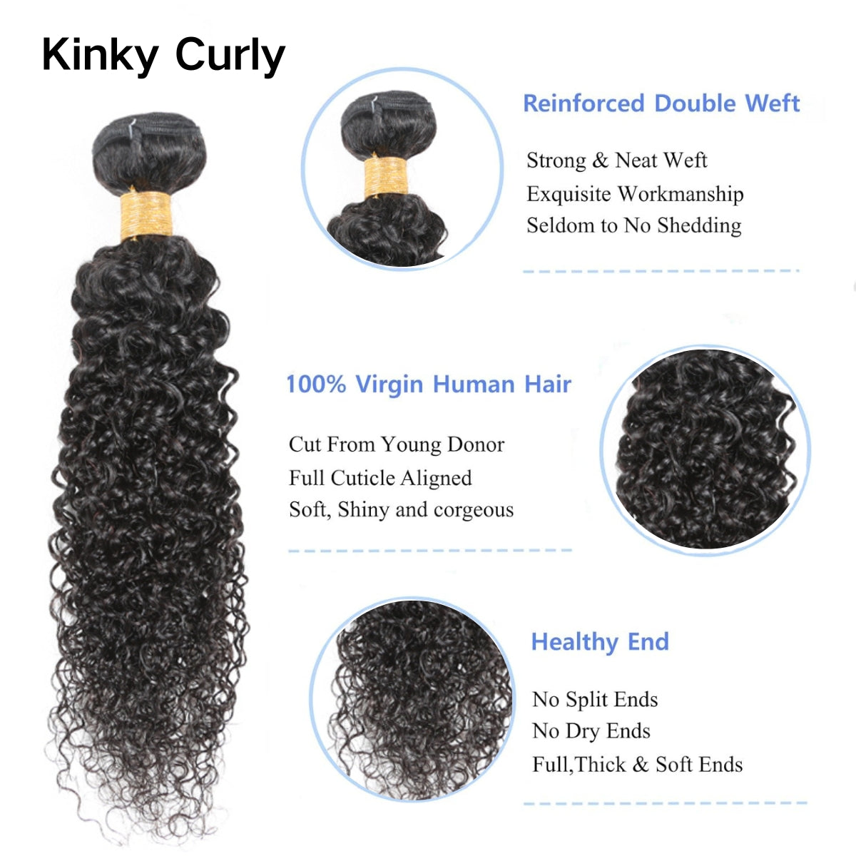 YYONG Human Hair 1 Bundle Straight/Body Wave/Deep Wave/Kinky Curly/Water Wave/Loose Deep Wave/Loose Wave/Kinky Straight/Afro Curly/Burmese Curly