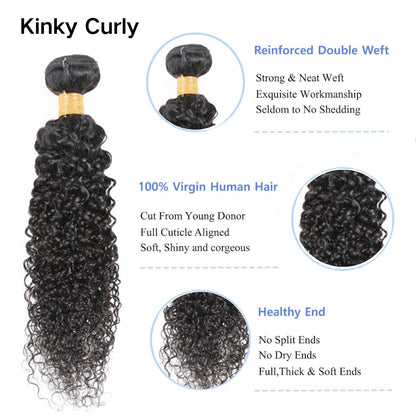YYONG Human Hair 1 Bundle Straight/Body Wave/Deep Wave/Kinky Curly/Water Wave/Loose Deep Wave/Loose Wave/Kinky Straight/Afro Curly/Burmese Curly