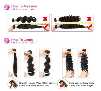 YYONG Body Wave 3 Bundles With Frontal 100% Human Hair