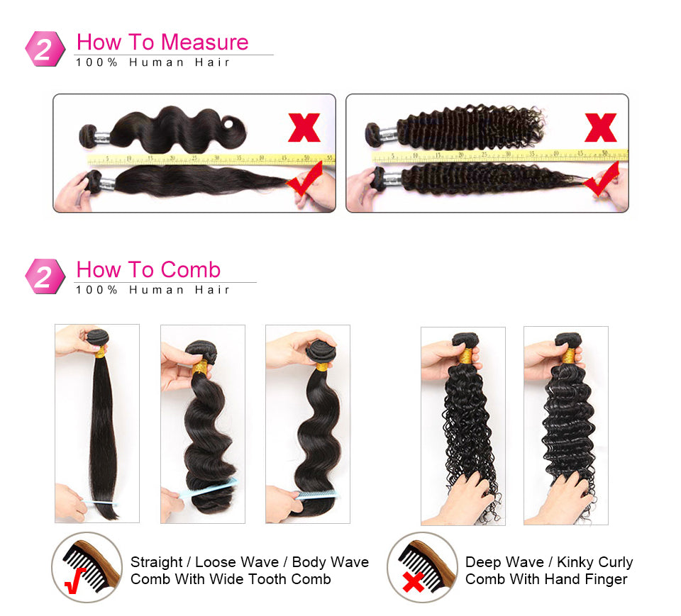 YYONG Straight Hair 3 Bundles With 6x6 Closure 100% Human Hair
