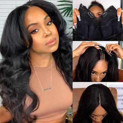 YYONG Body Wave U Part Wigs Human Hair Wigs V part Wigs