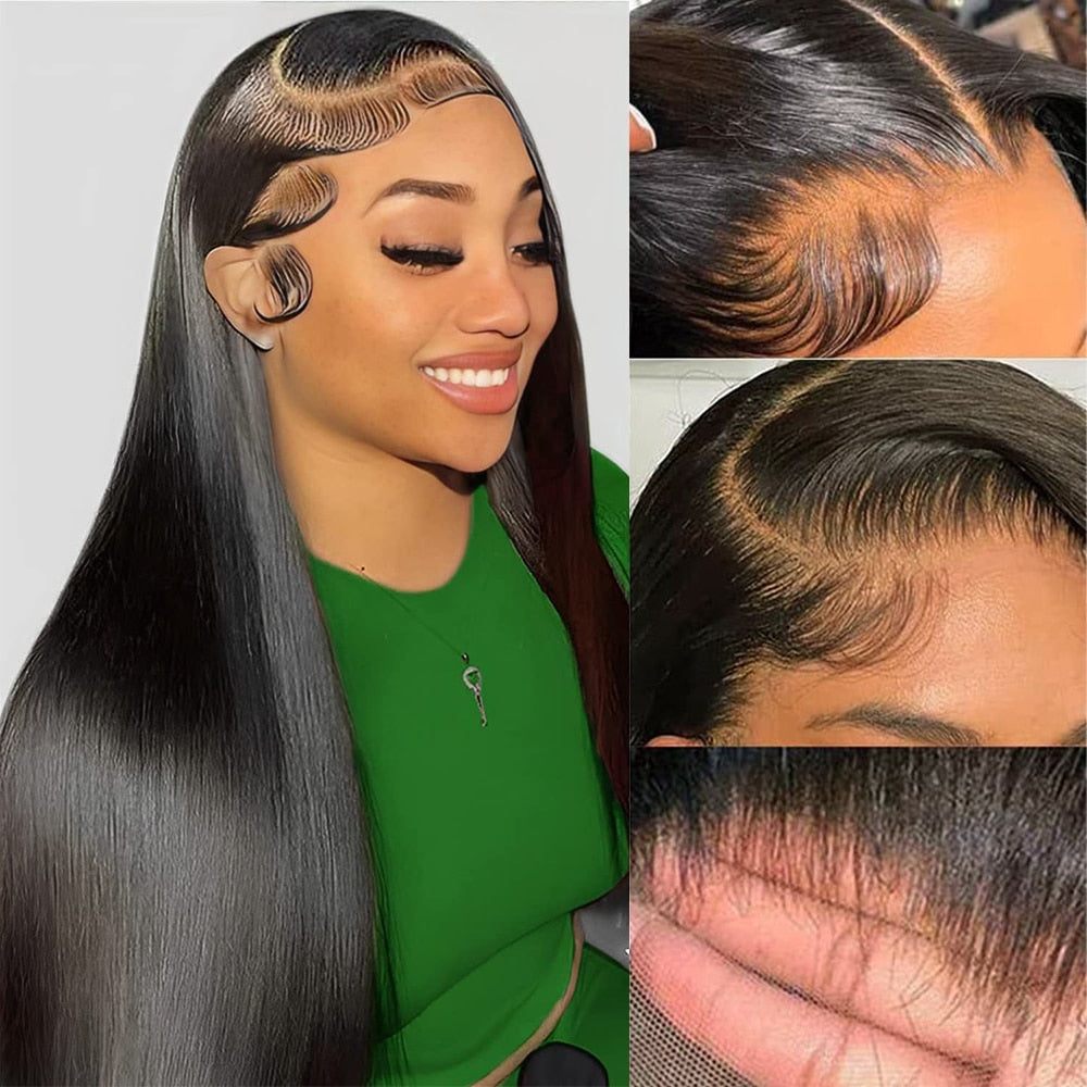 YYONG Straight 13x6 Lace Front Wigs Human Hair Wigs