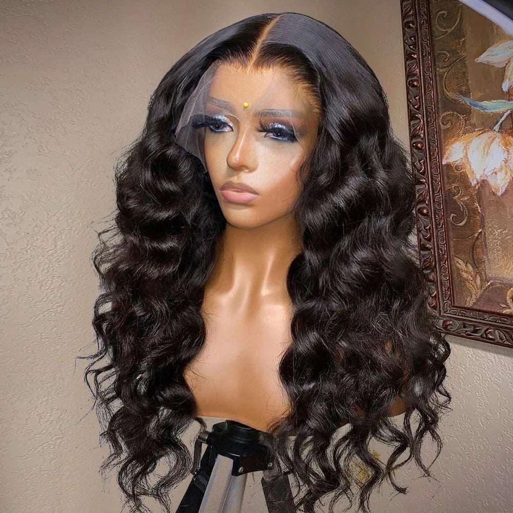 YYONG Loose Deep Wave 13x4 Lace Front Wigs Human Hair Wig