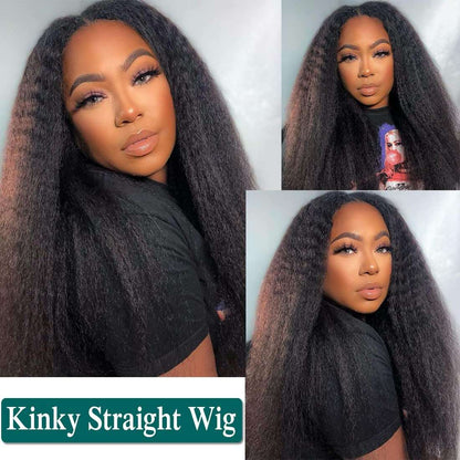 YYONG Kinky Straight U Part Wigs Human Hair Wigs V part Wigs