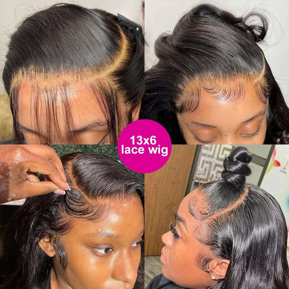 YYONG Straight 13x6 Lace Front Wigs Human Hair Wigs